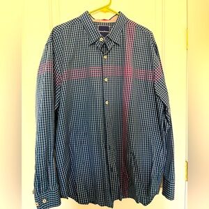 Tommy Bahama men’s  XL casual button down shirt blue check